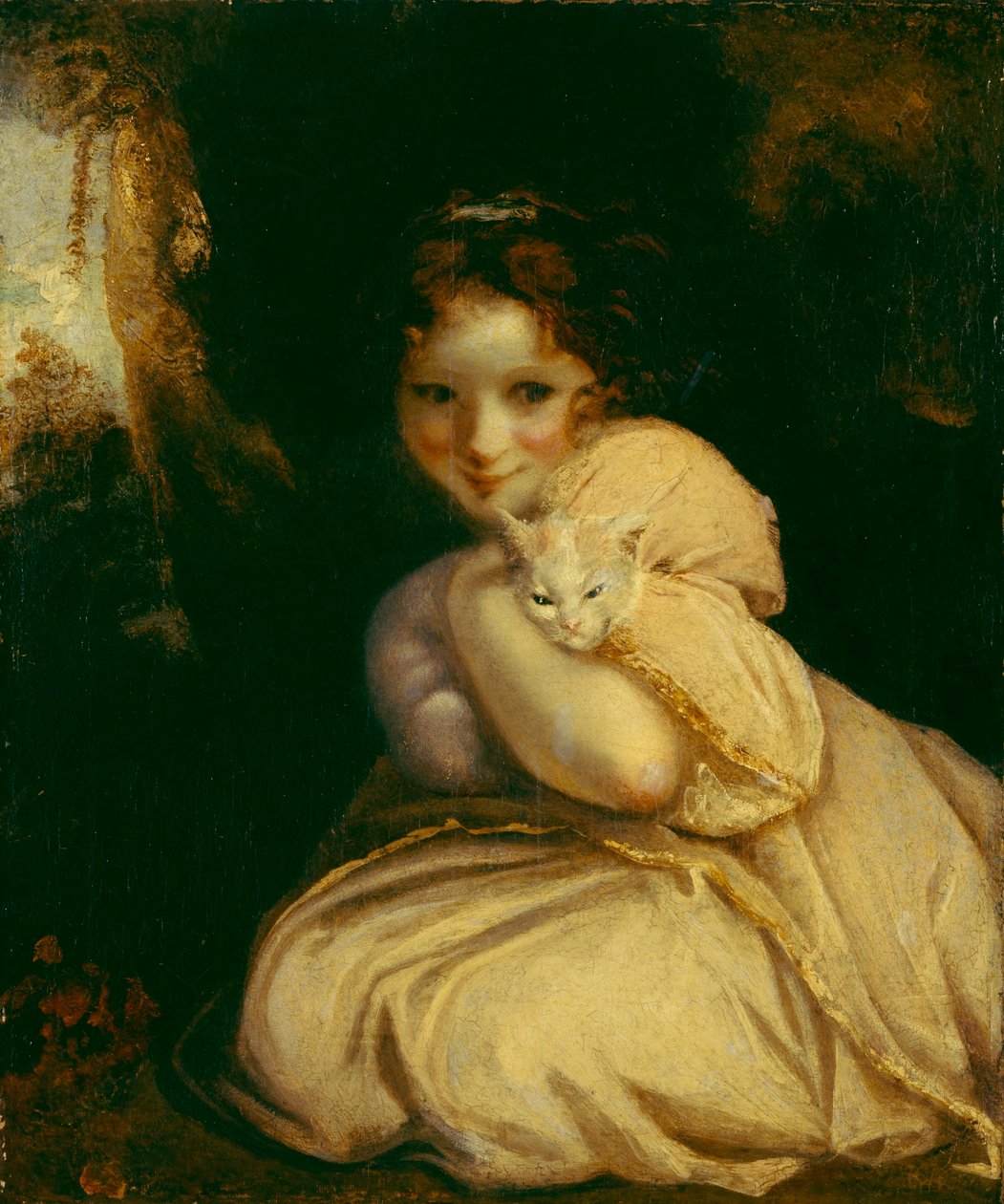 Felina met een kitten door Joshua Reynolds