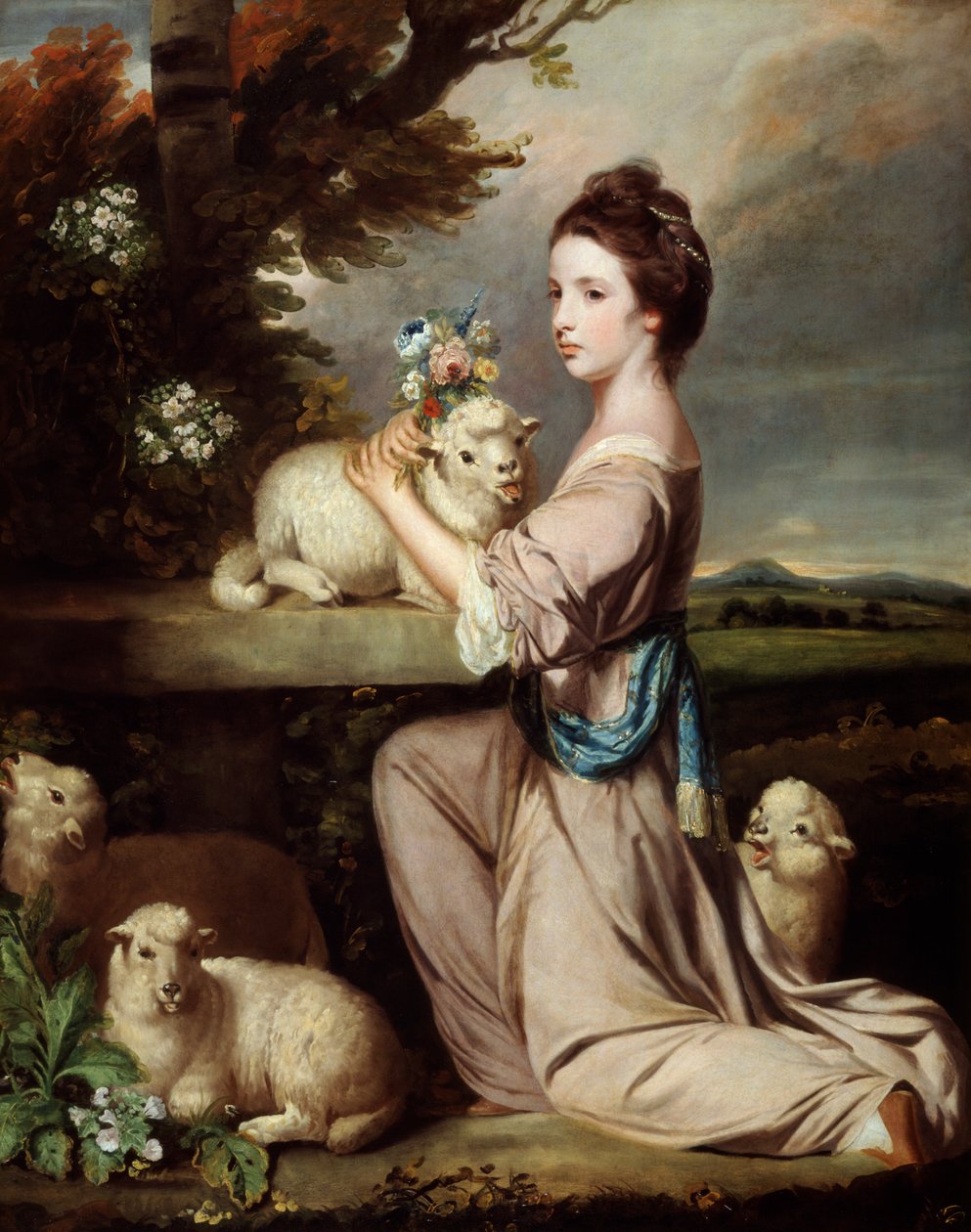 Lady Mary Leslie door Joshua Reynolds