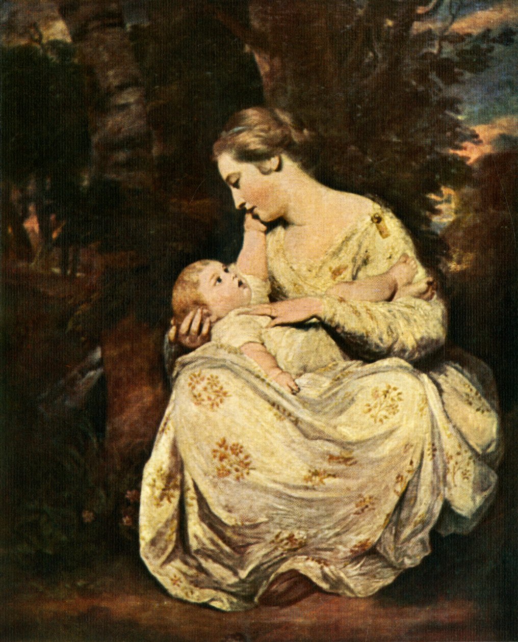 Mevrouw Hoare en kind door Joshua Reynolds