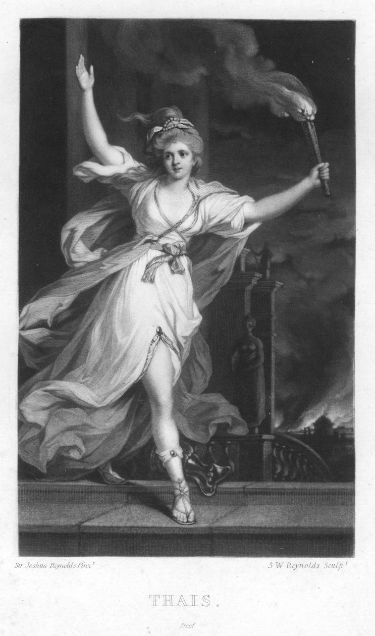 Thais, c1740-1790 door Joshua Reynolds