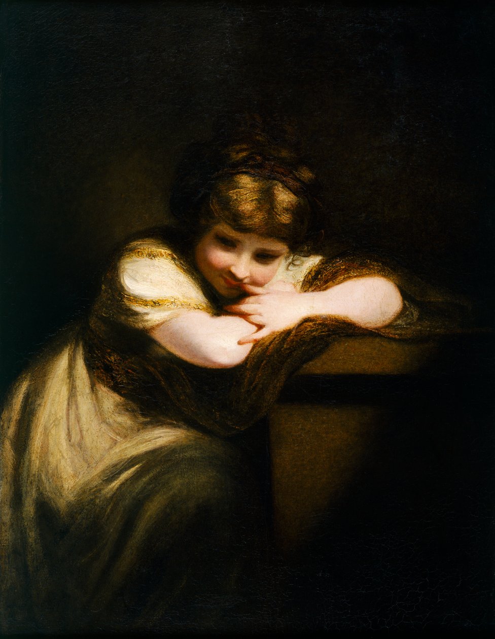 Het Lachende Meisje door Joshua Reynolds