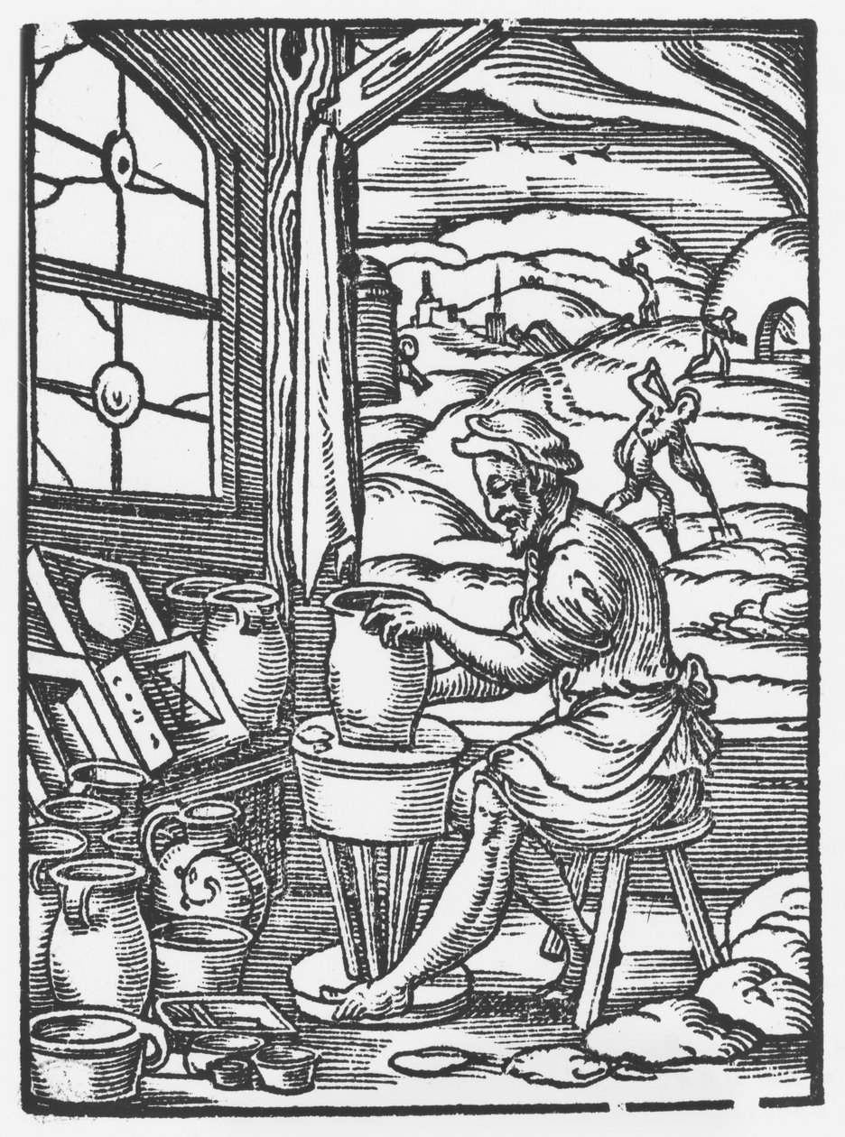 De pottenbakker, 1574 door Jost Amman