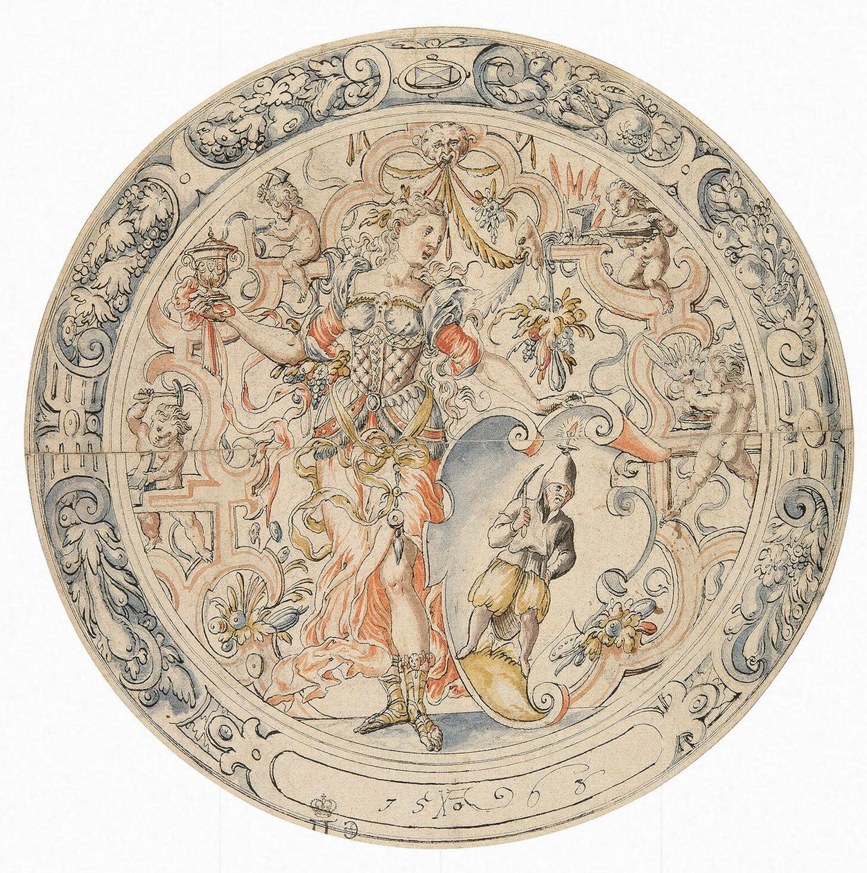 Allegorie van de Mijnbouw, 1563 door Jost Amman