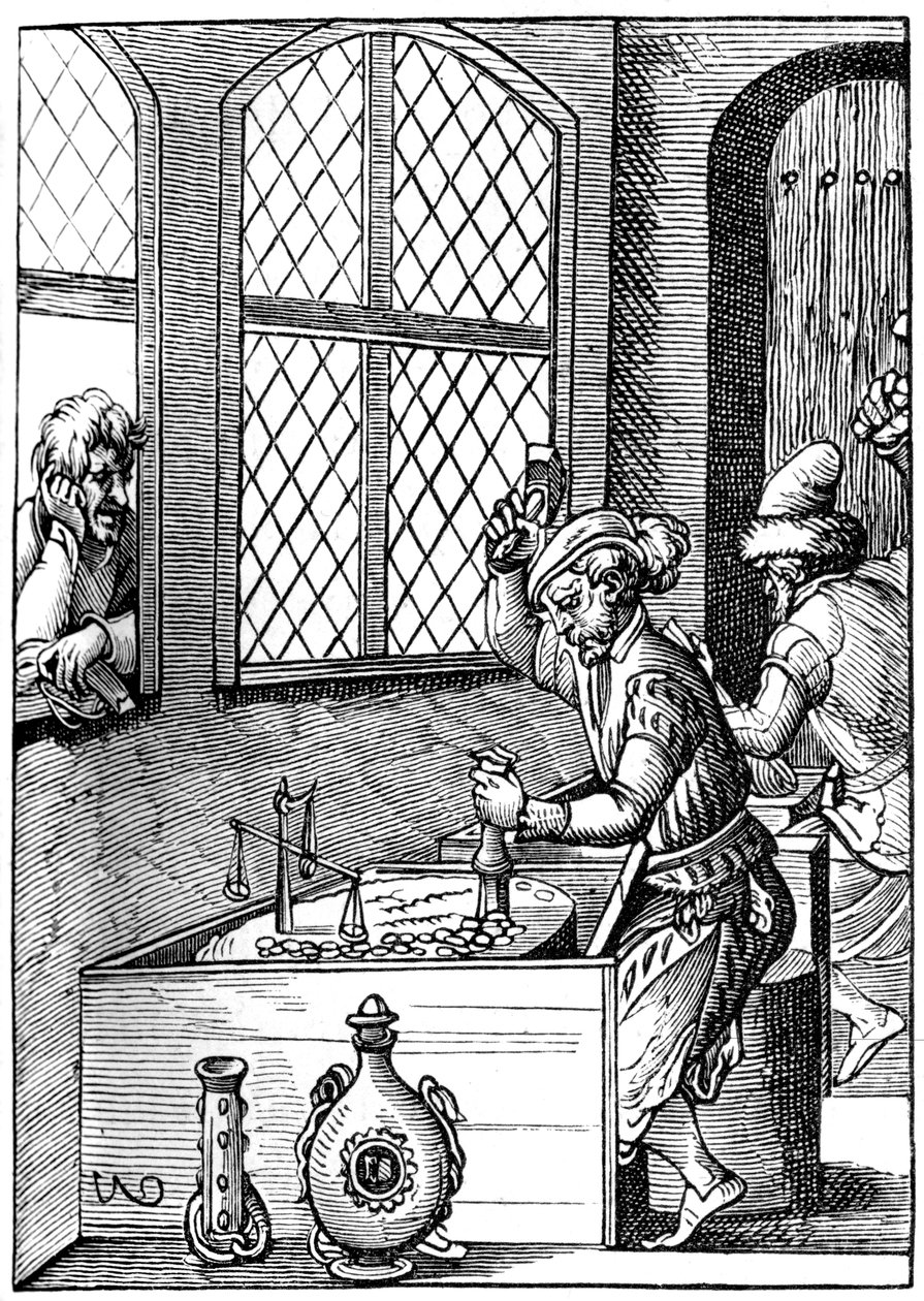 Muntmaker, 16e eeuw 1849 door Jost Amman