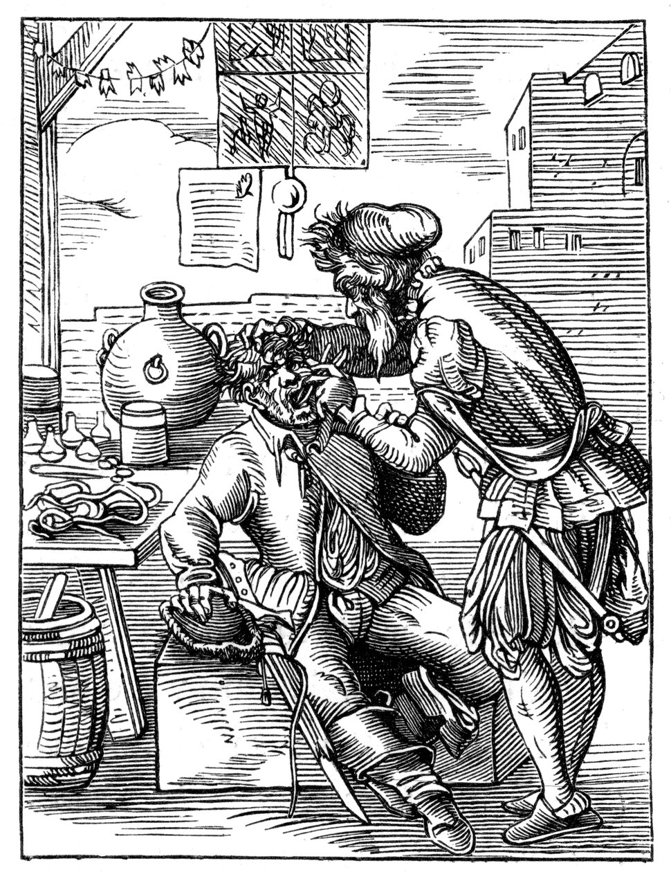 Tandarts, 16e eeuw 1849 door Jost Amman
