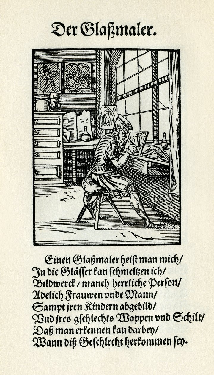 Glas schilder door Jost Amman