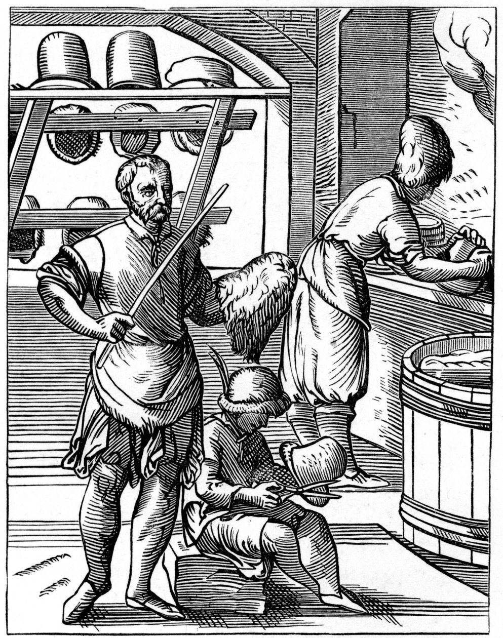 Hoedenmaker, 16e eeuw 1849 door Jost Amman