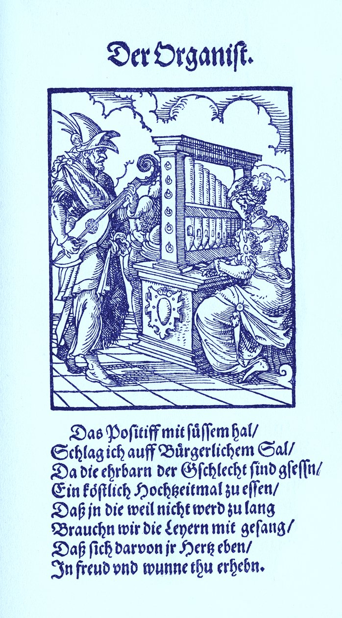 Organist door Jost Amman