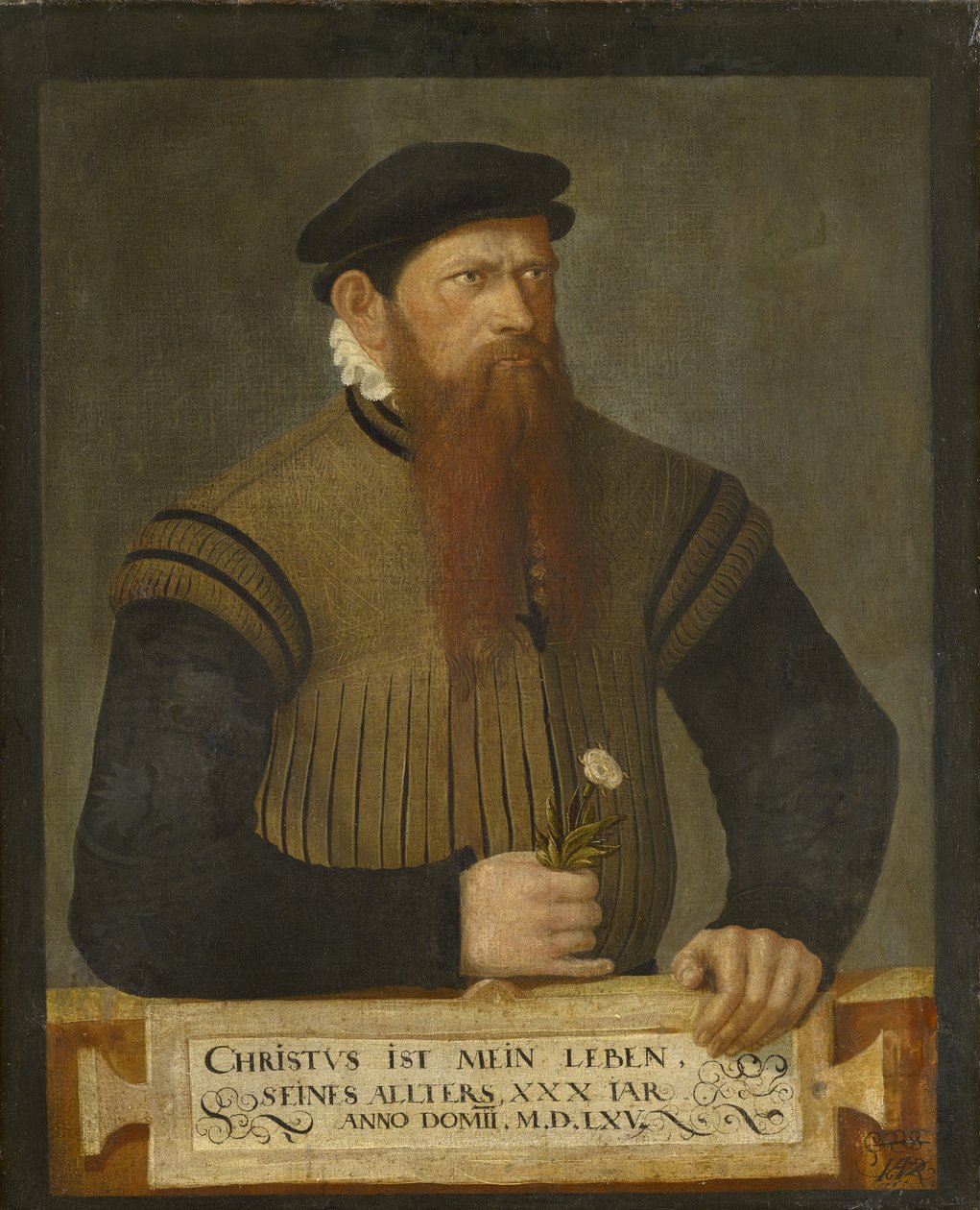 Portret van een bebaarde man, 1565 door Jost Amman