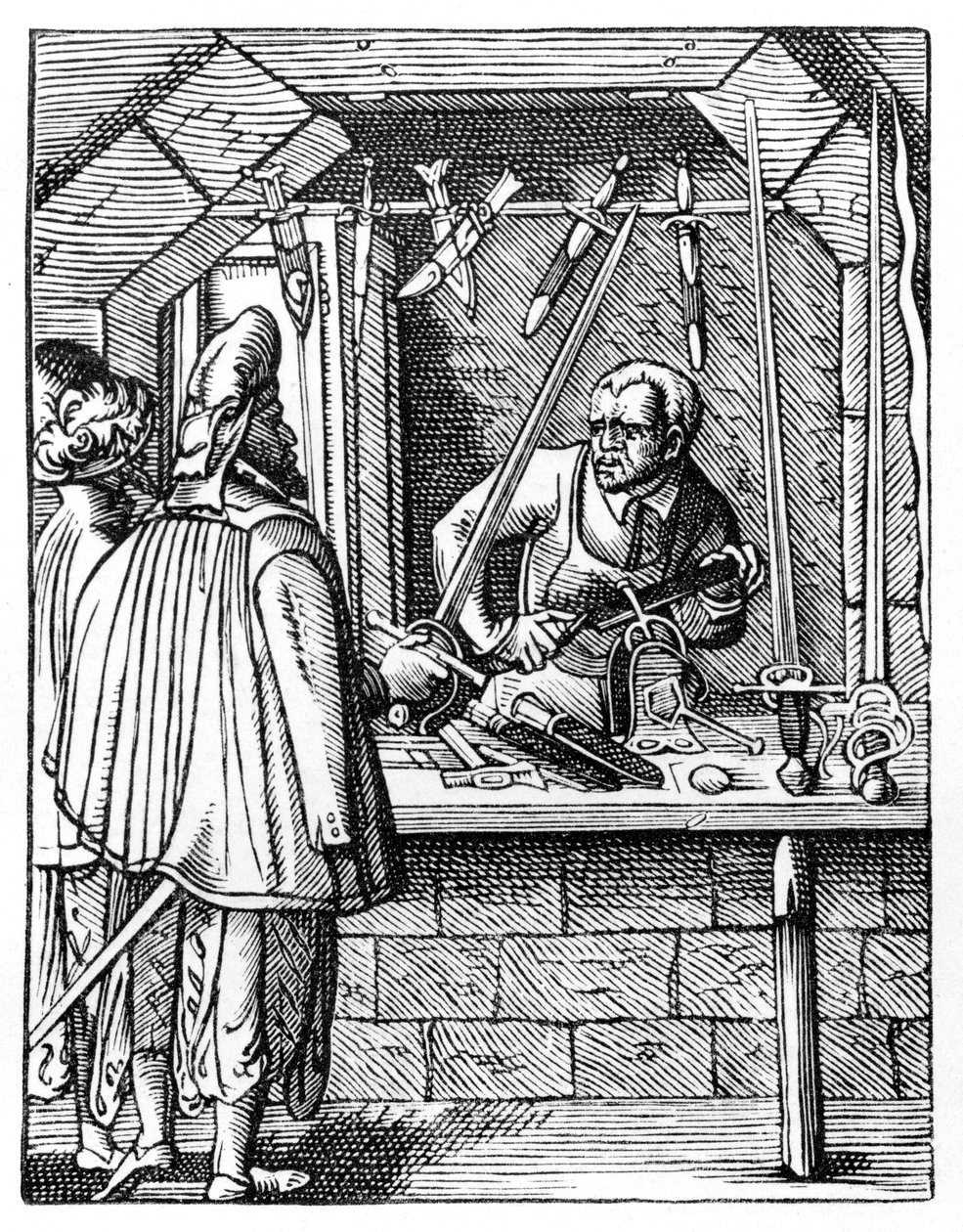 Zwaardmaker, c1559-1591 door Jost Amman