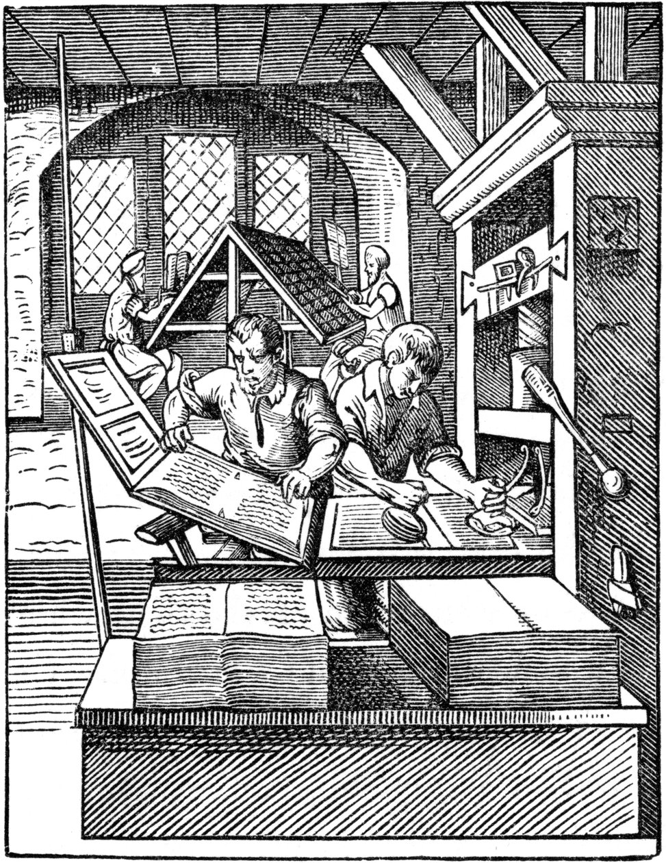 De Drukkerij, 1568 door Jost Amman