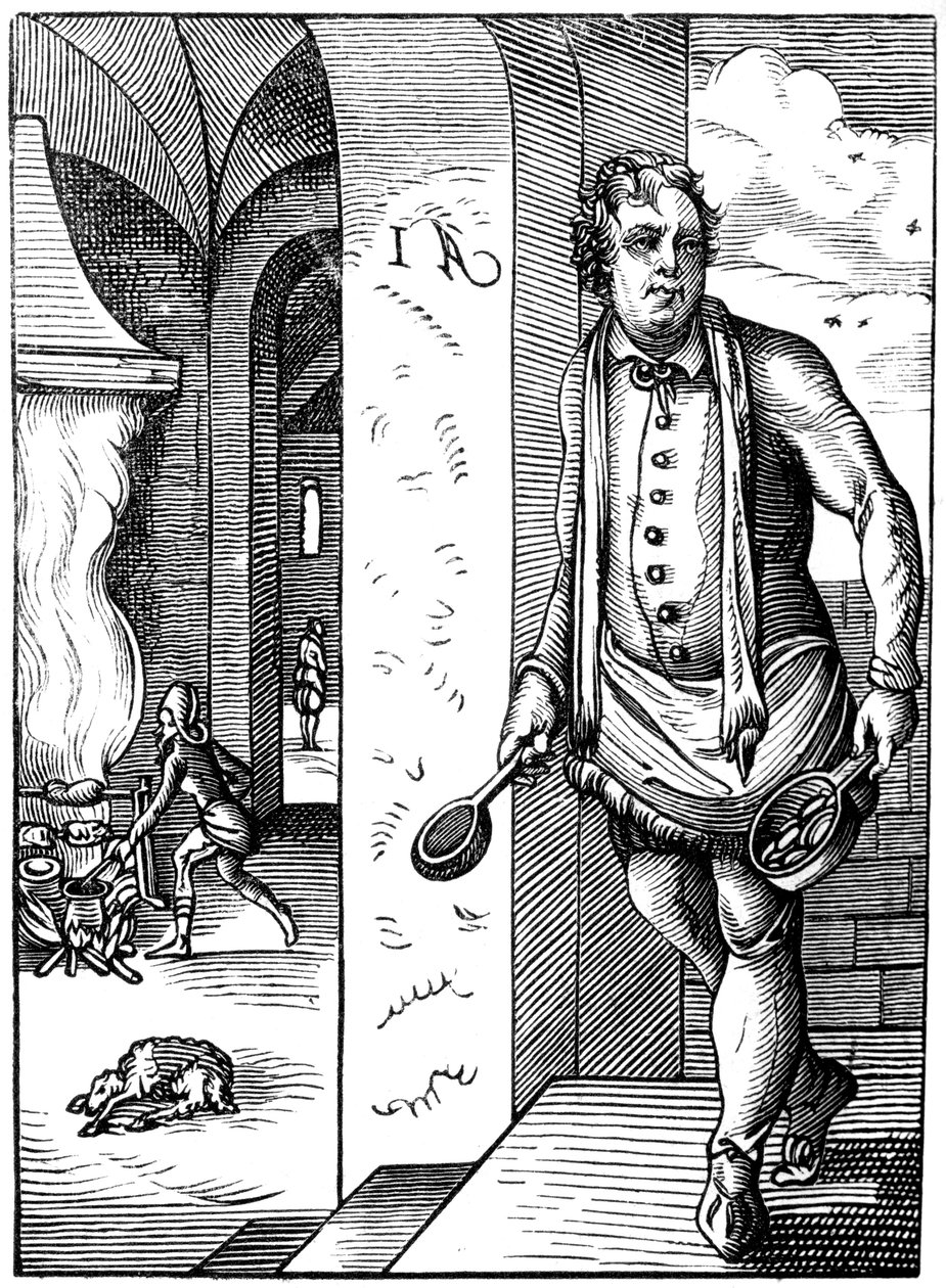 De kok, 16e eeuw 1849 door Jost Amman