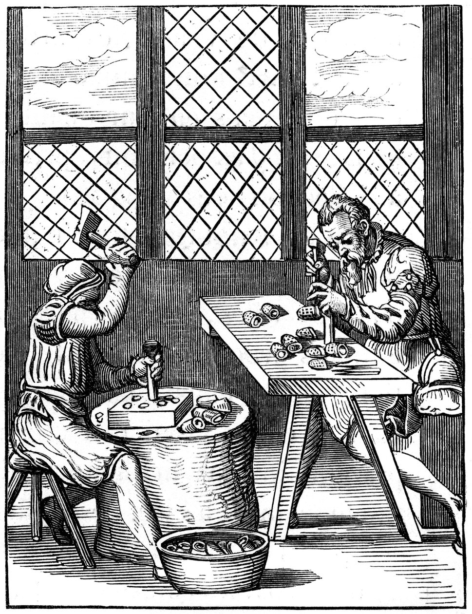 Vingerhoedmakers, 16e eeuw 1849 door Jost Amman