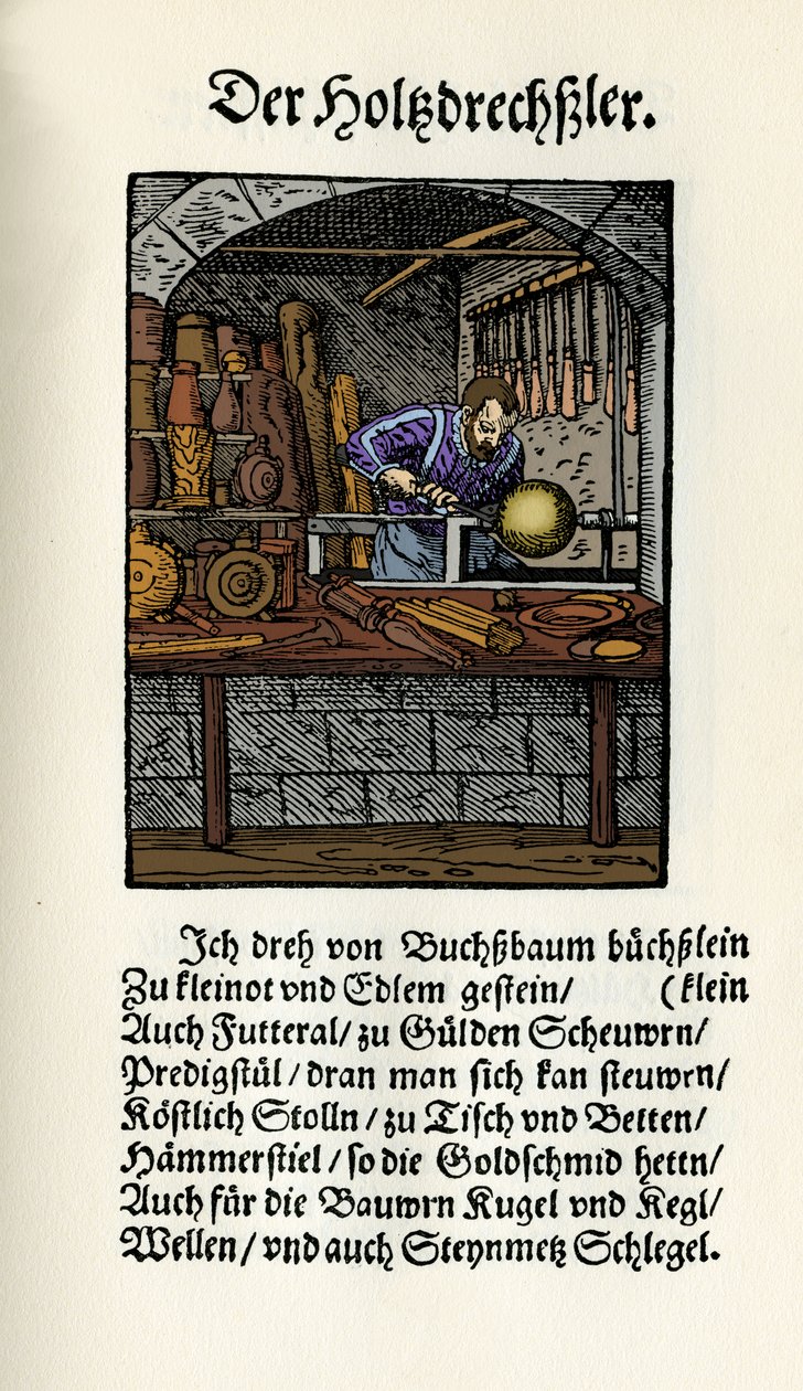 Houtdraaier door Jost Amman