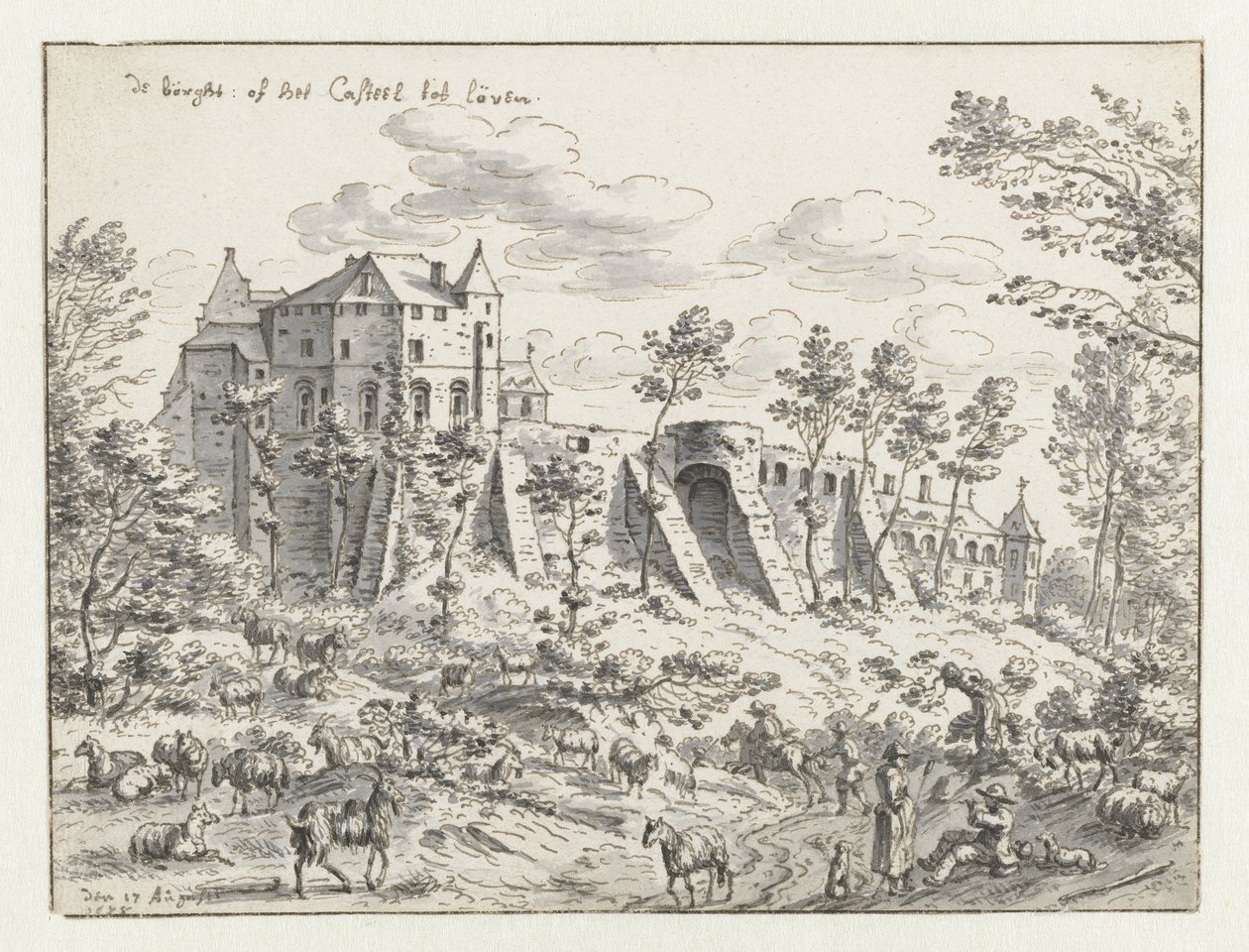 Zicht op de Keizersberg bij Leuven door Josua de Grave