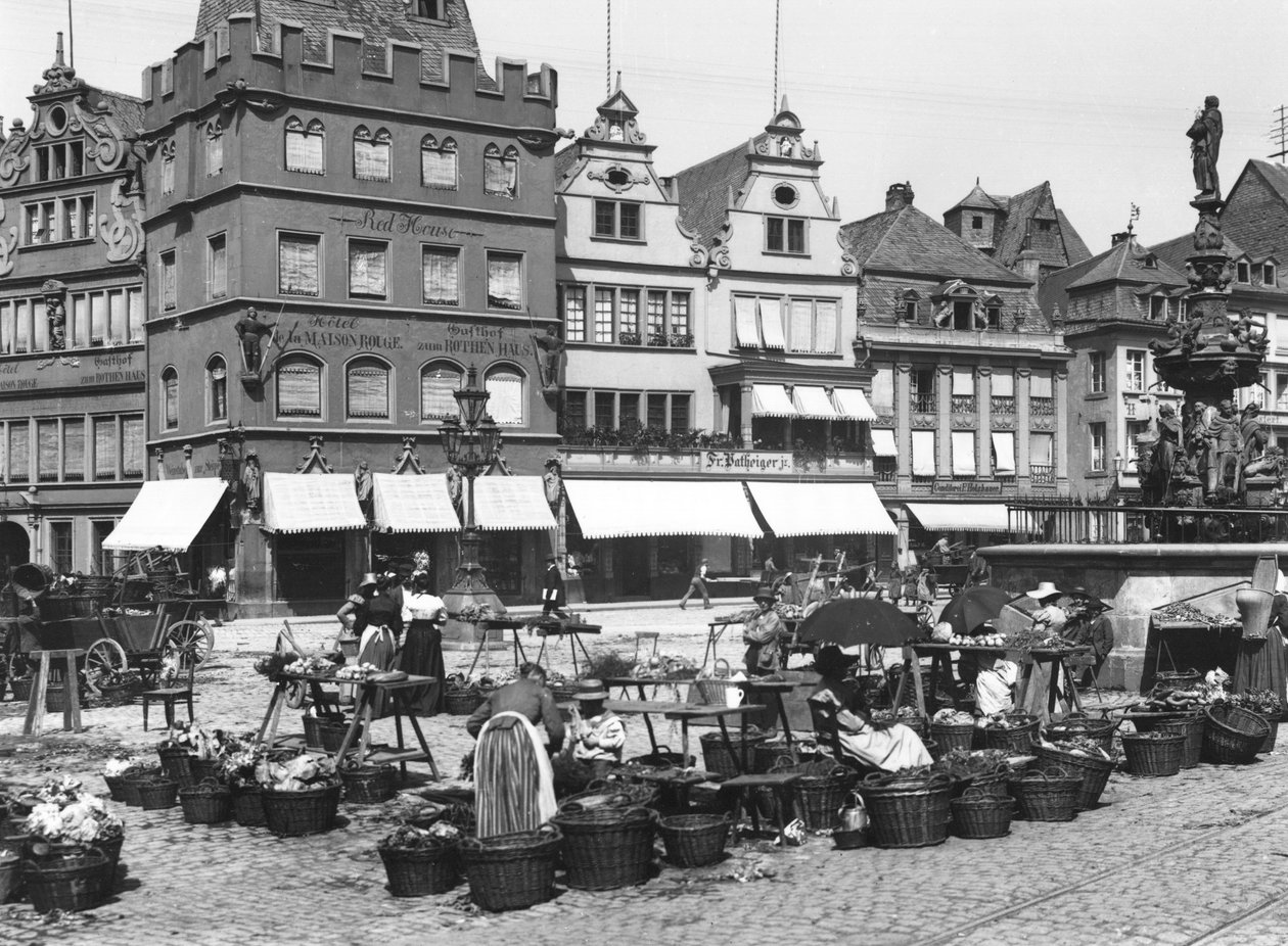De markt in Trier door Jousset