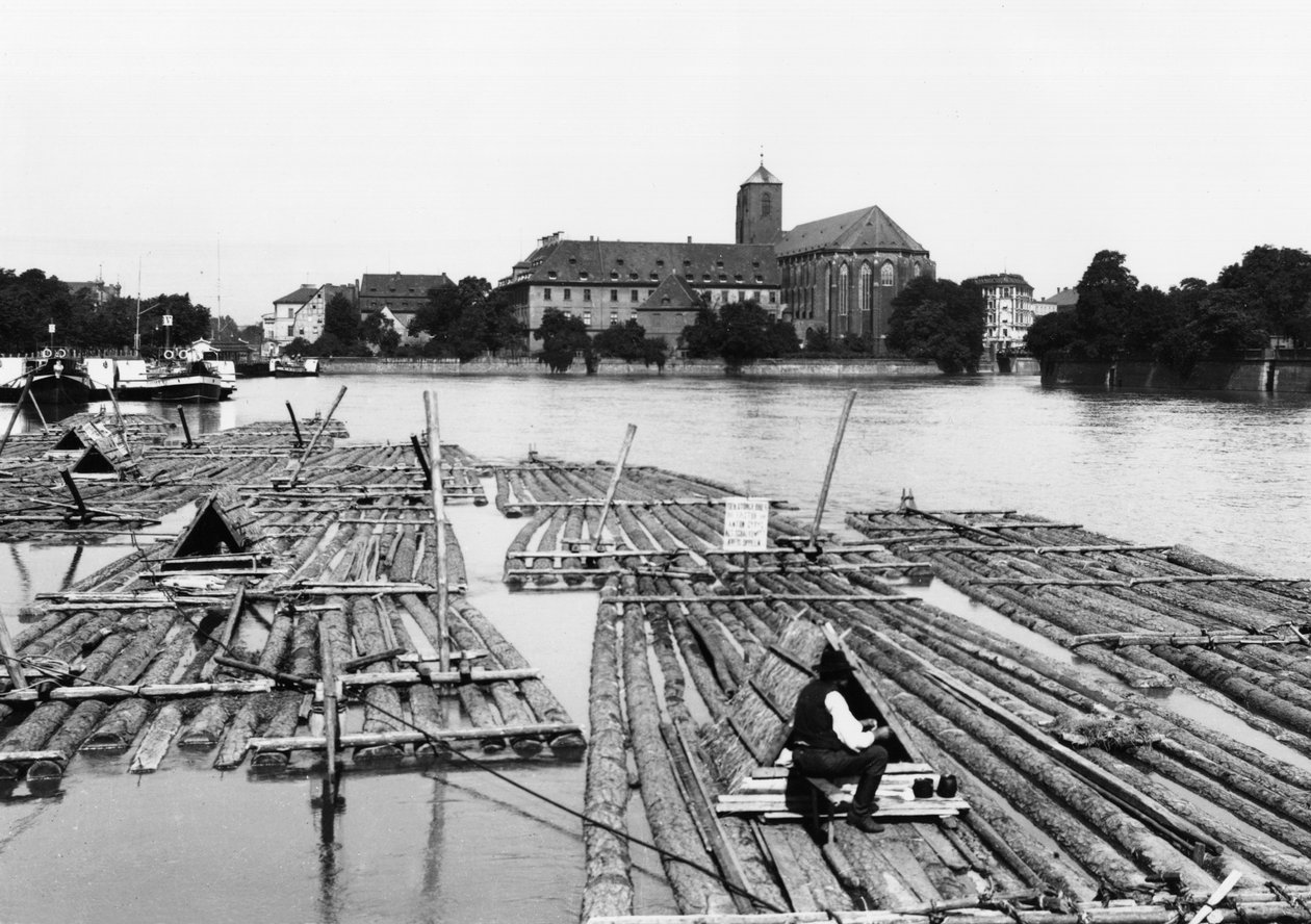 De Oder bij Breslau (hedendaags Wroclaw) Polen, c.1910 door Jousset