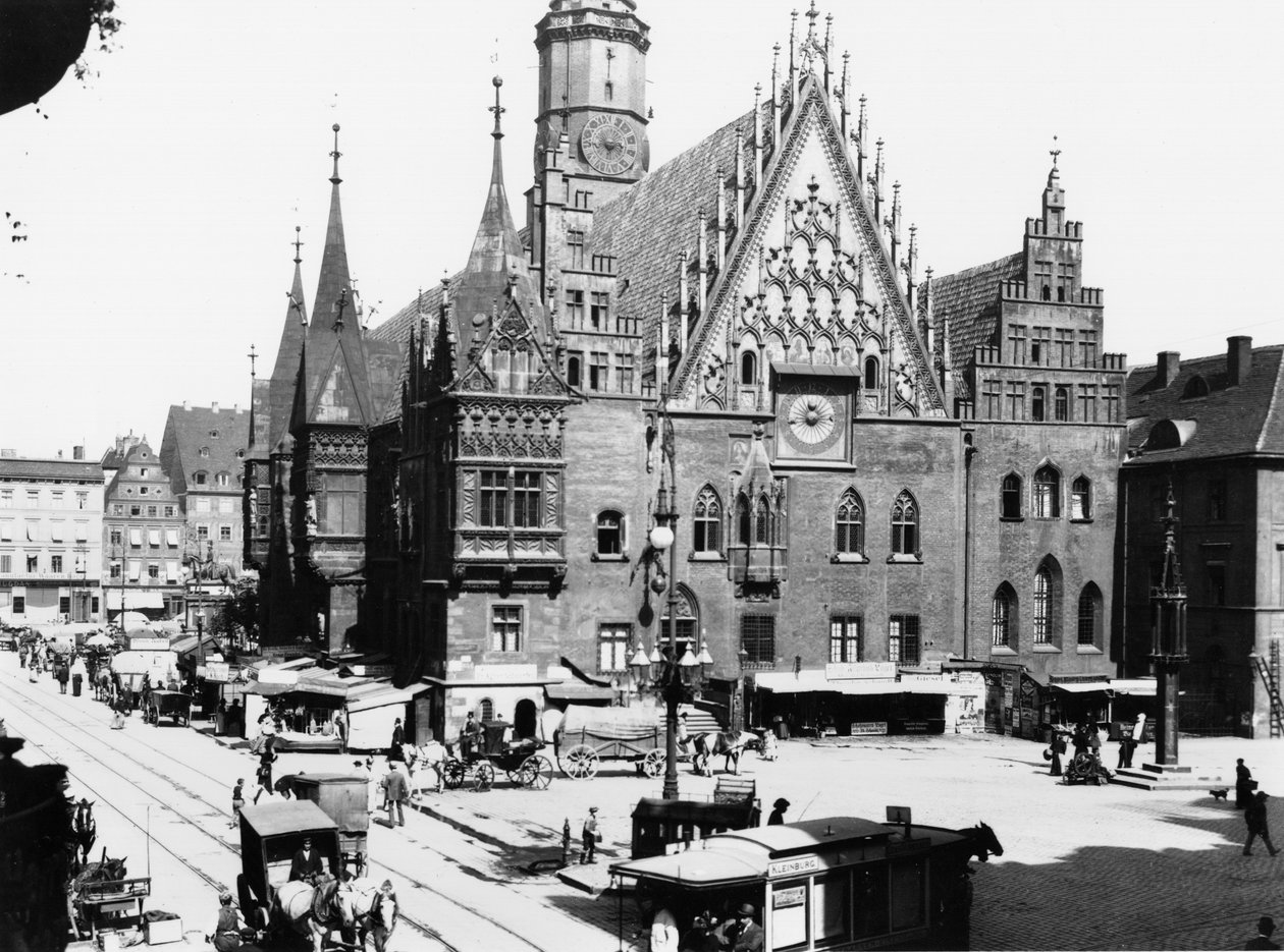 Stadhuis, Breslau (hedendaags Wroclaw) Polen, c.1910 door Jousset