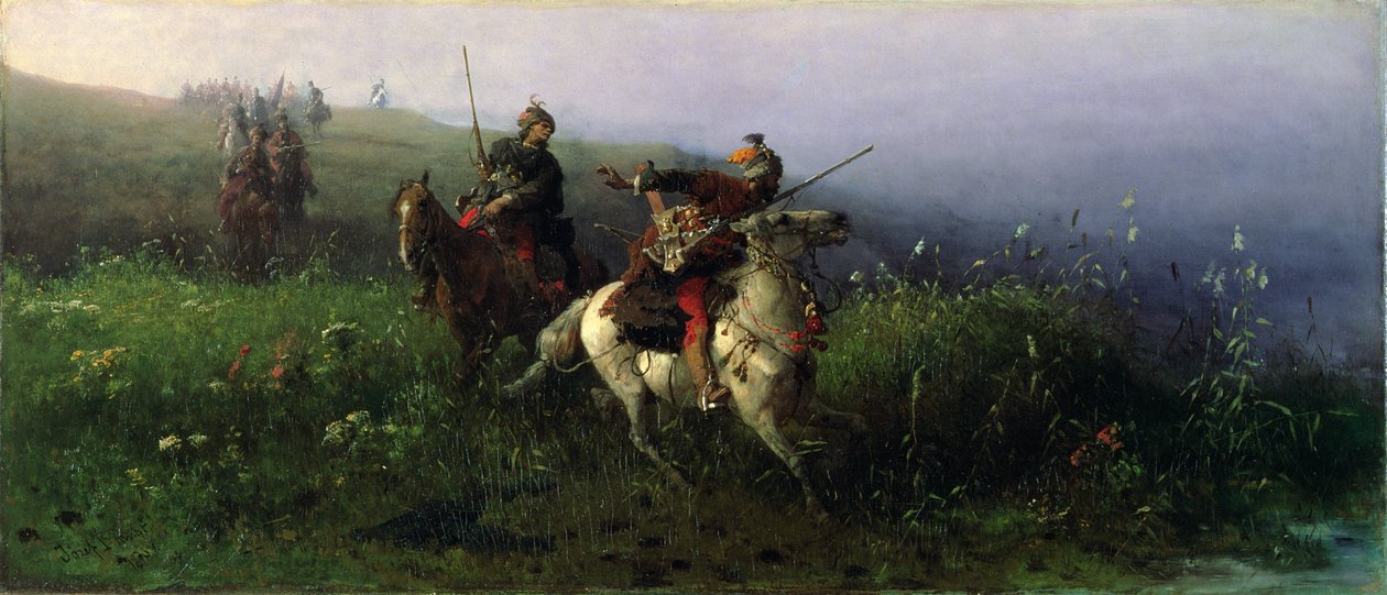 Op verkenning, 1876 door Jozef Brandt