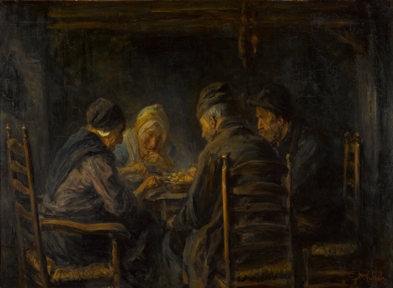 De aardappeleters door Jozef Israëls