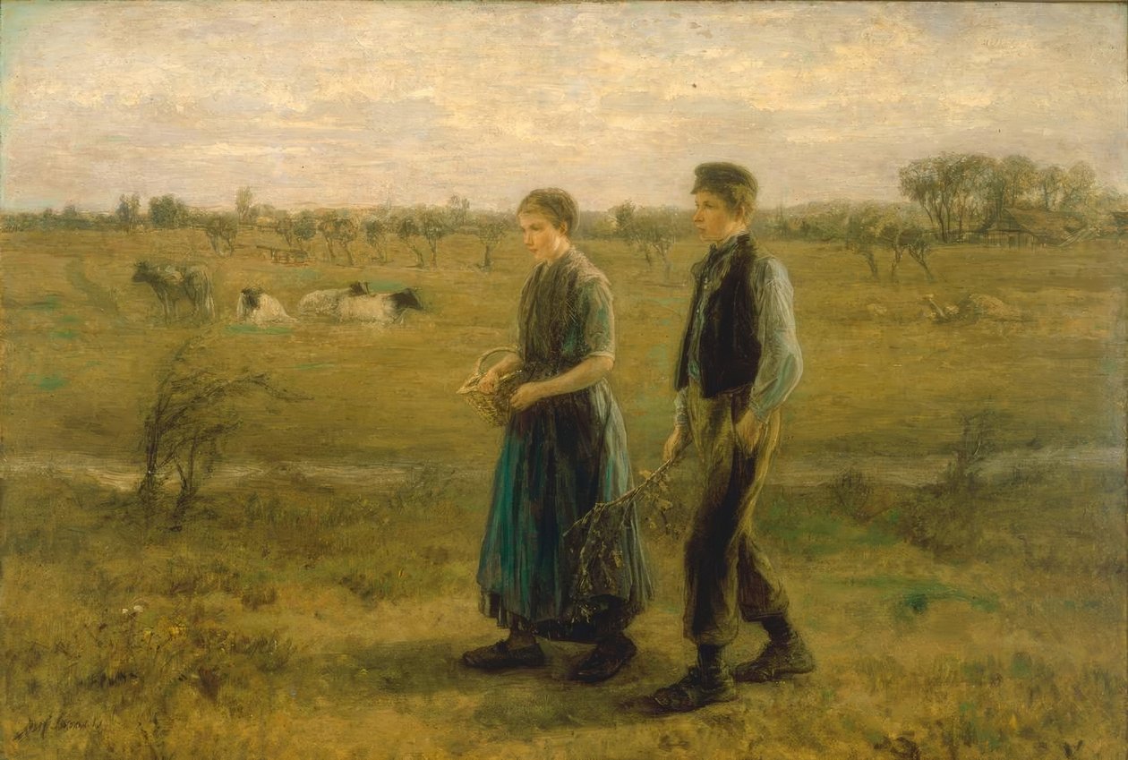 Verlegen liefde door Jozef Israëls