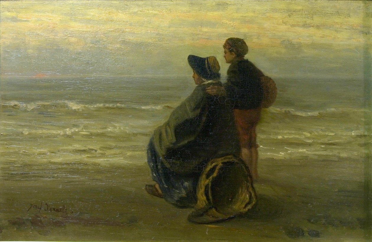 Moeder en Kind aan een Zeekust door Jozef Israëls