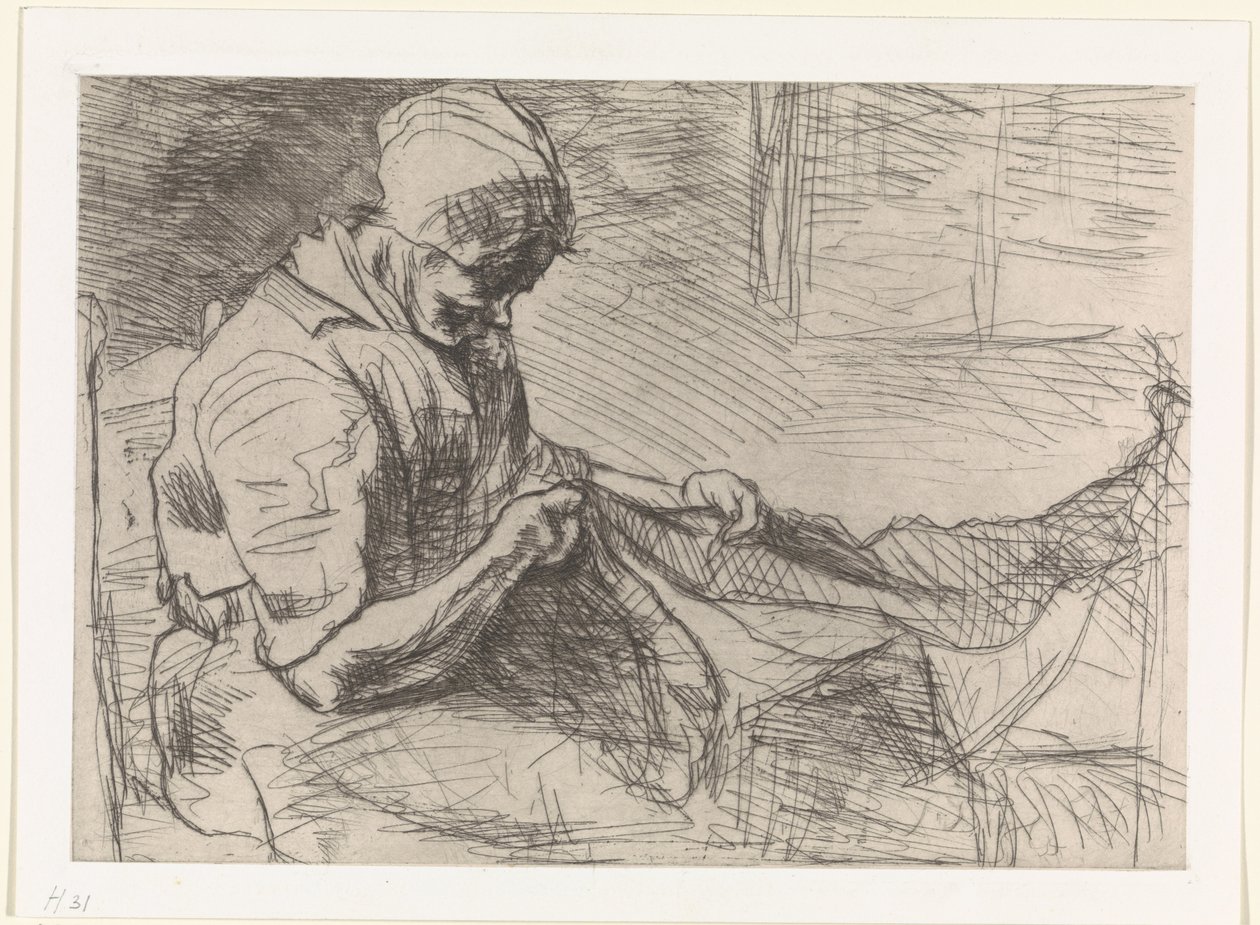 Nettenboetster door Jozef Israëls