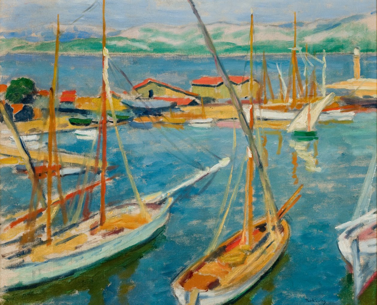 Haven van Saint-Tropez door Jozef Pankiewicz