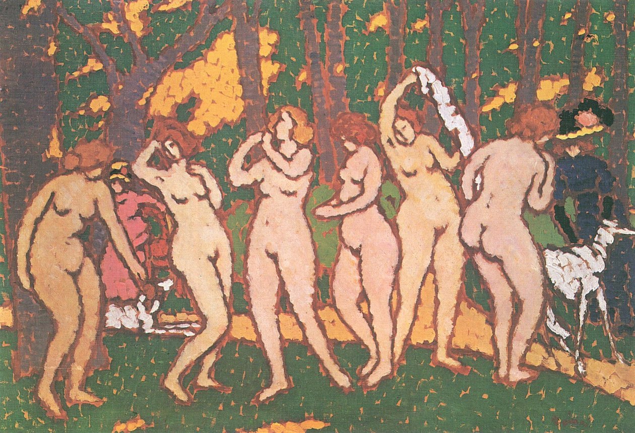 Park met naakten door József Rippl Rónai