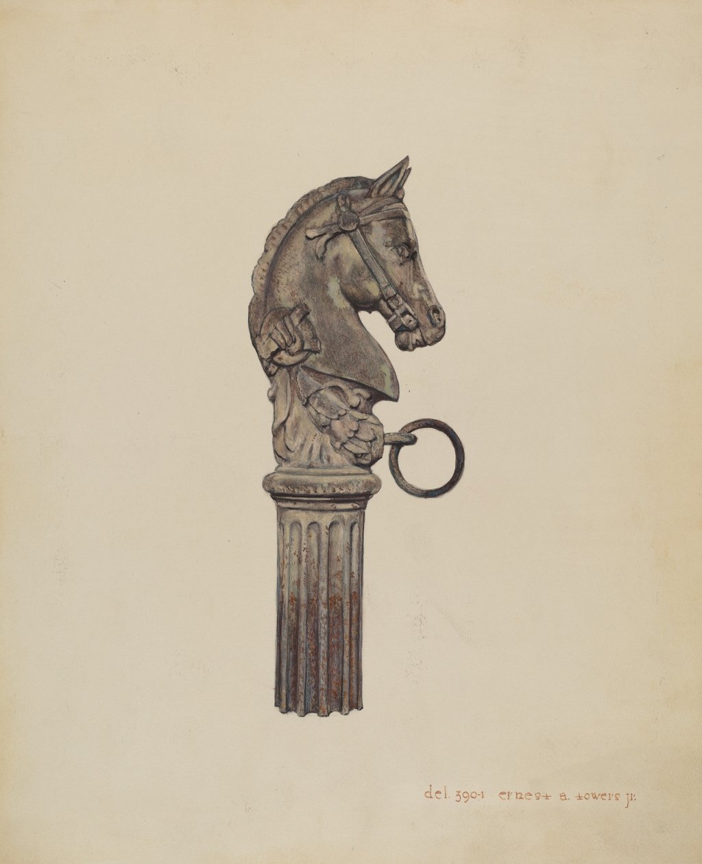 Paardenhoofd Paal door Jr. Ernest A. Towers