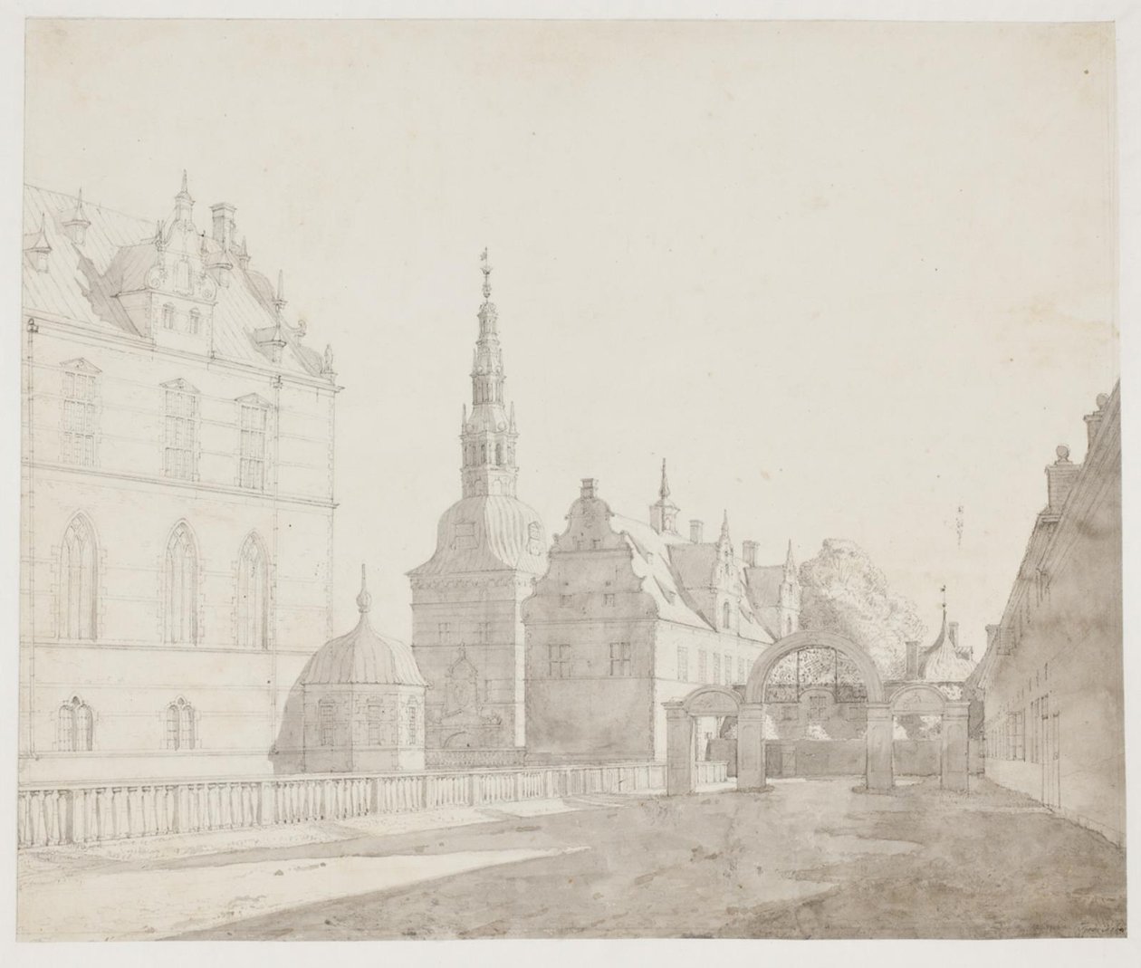 De carrouselhof bij kasteel Frederiksborg door Jørgen Roed