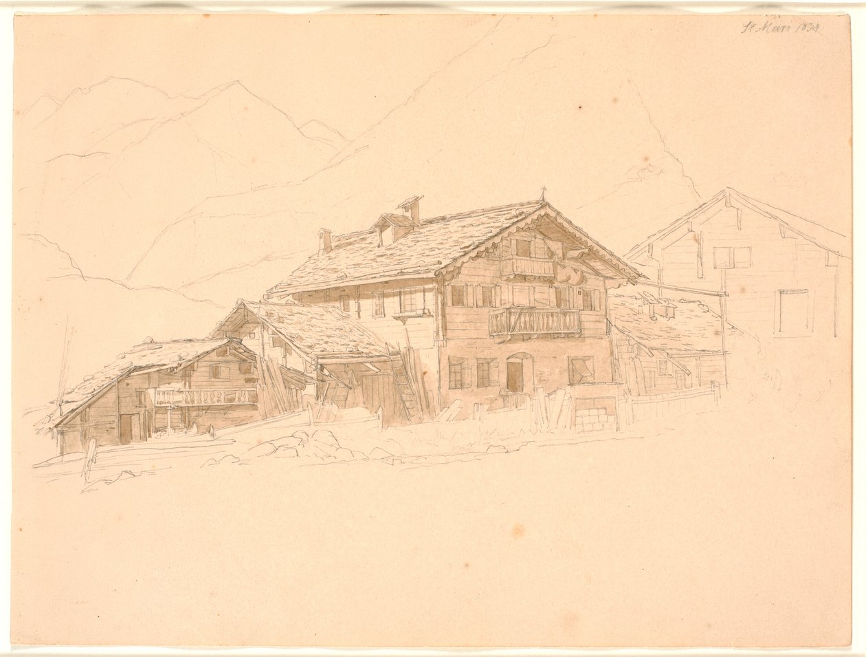 Boerenhuis in Tirol. St. Mari door Jørgen V. Sonne