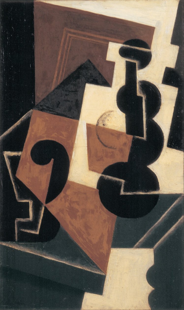 Glas en waterfles door Juan Gris