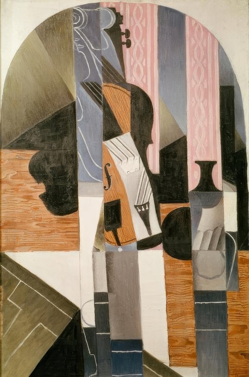 Stilleven. De viool door Juan Gris