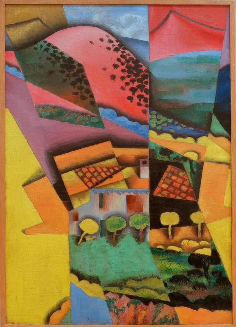 Landschap bij Ceret door Juan Gris