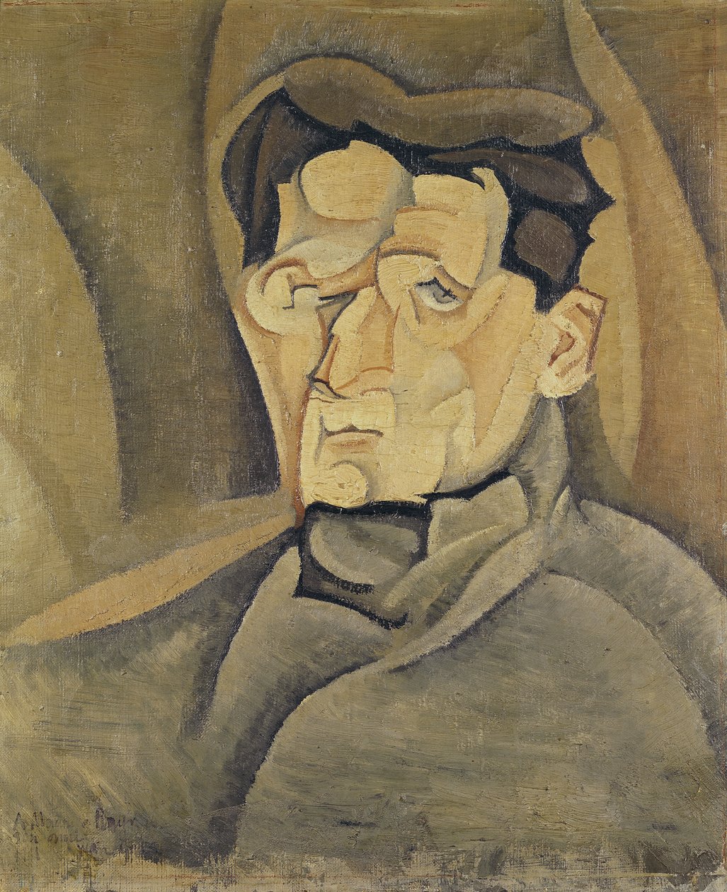 Portret van Maurice Raynal (1884-1954) 1911 door Juan Gris