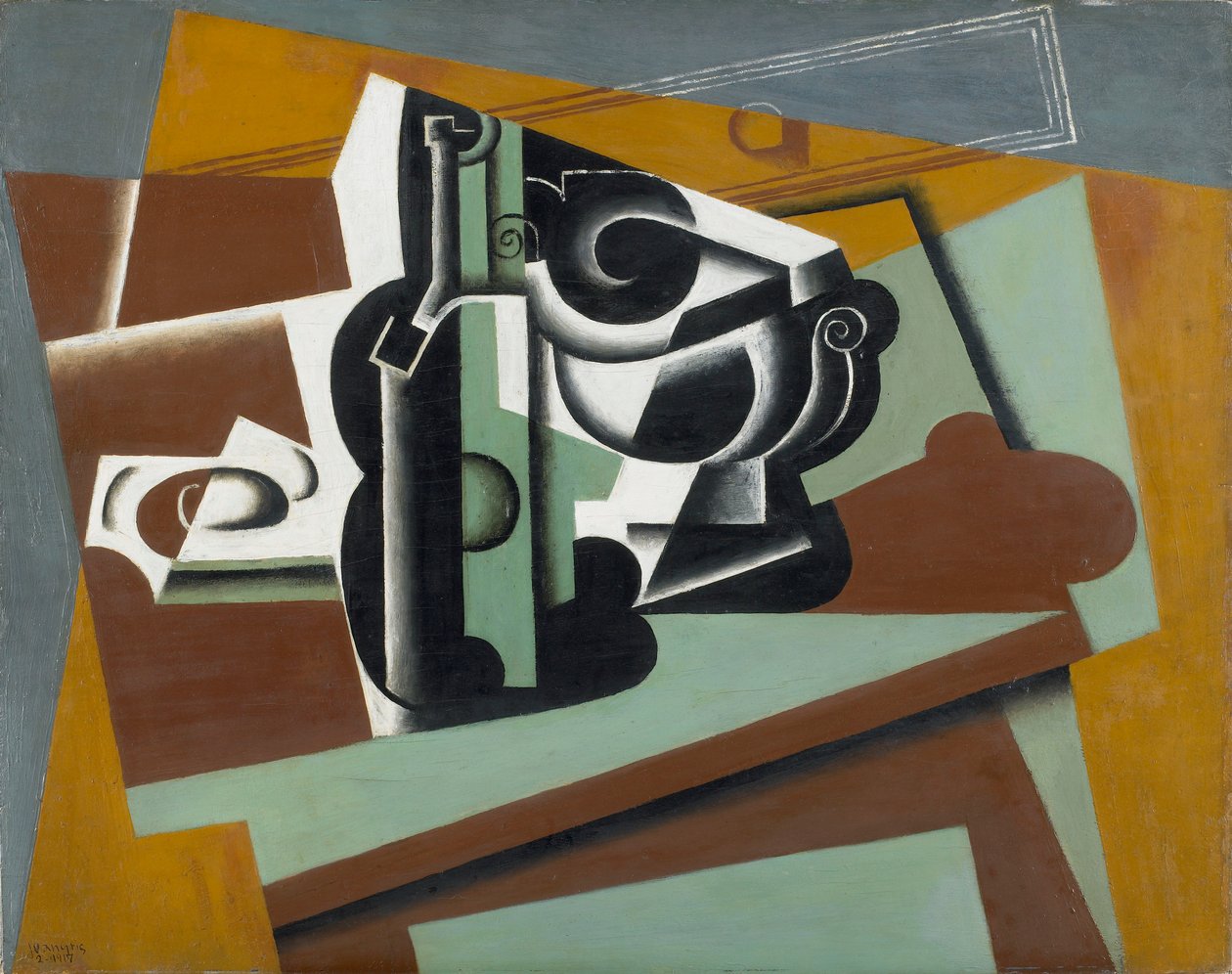 Stilleven, 1917 door Juan Gris
