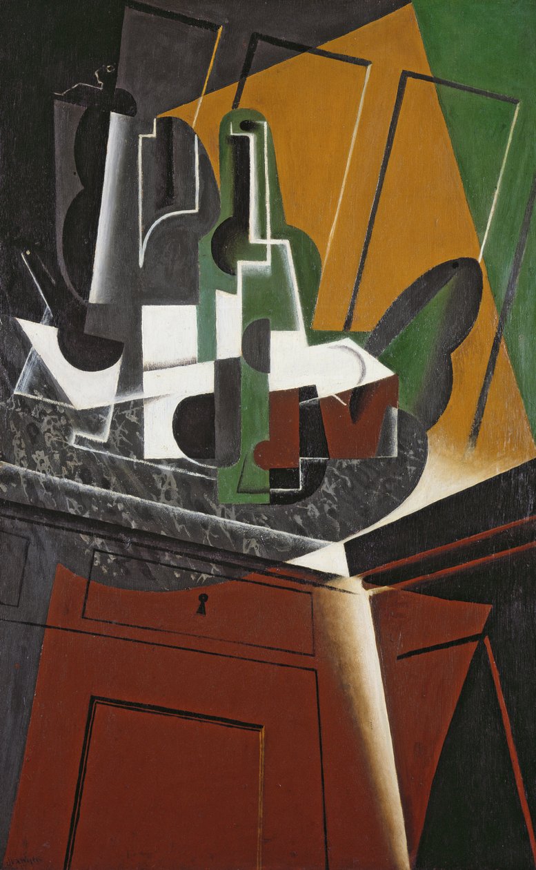 Het Dressoir, 1917 door Juan Gris