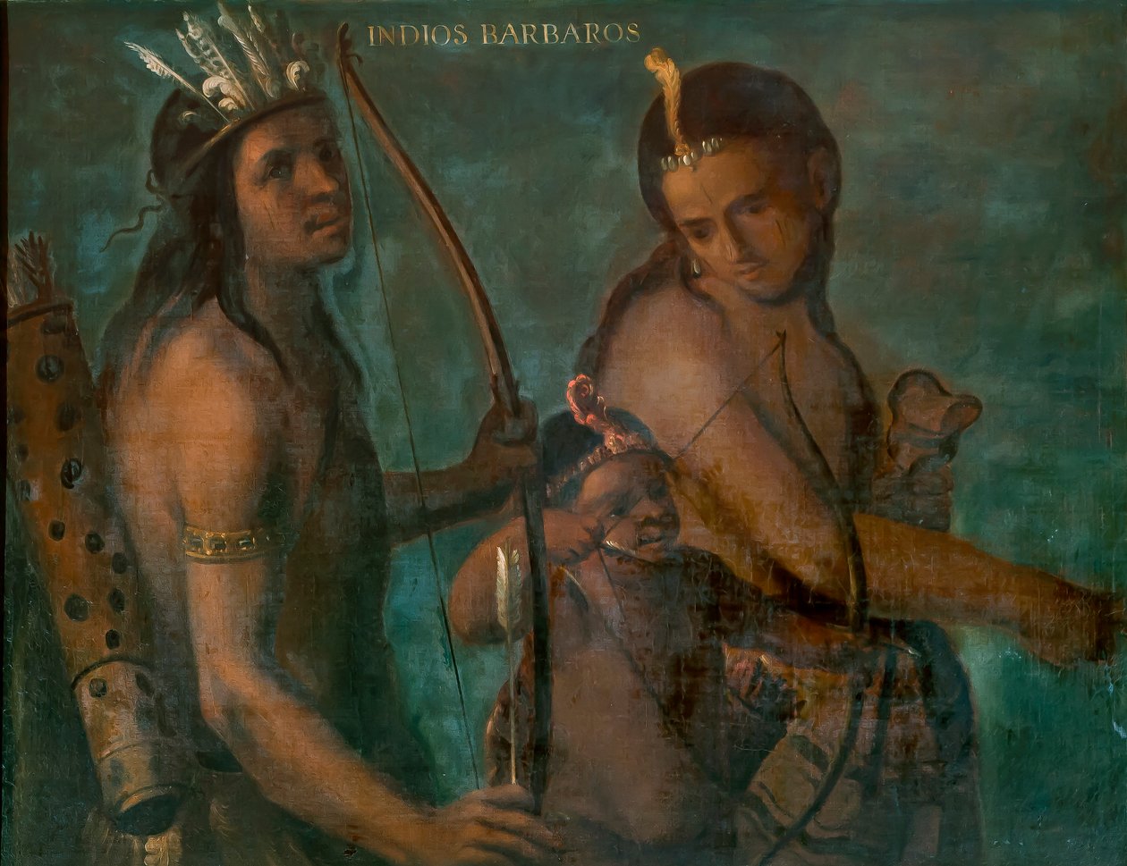 Barbaarse Indianen, c.1715 door Juan Rodríguez Juárez