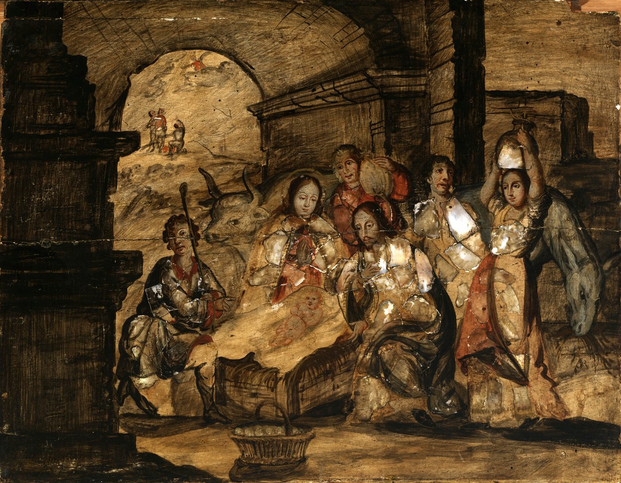 De geboorte van Christus door Juan González