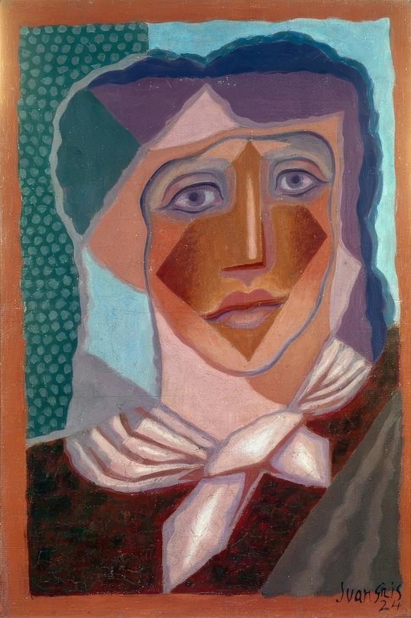 Vrouw met halsdoek, 1924 door Juan Gris