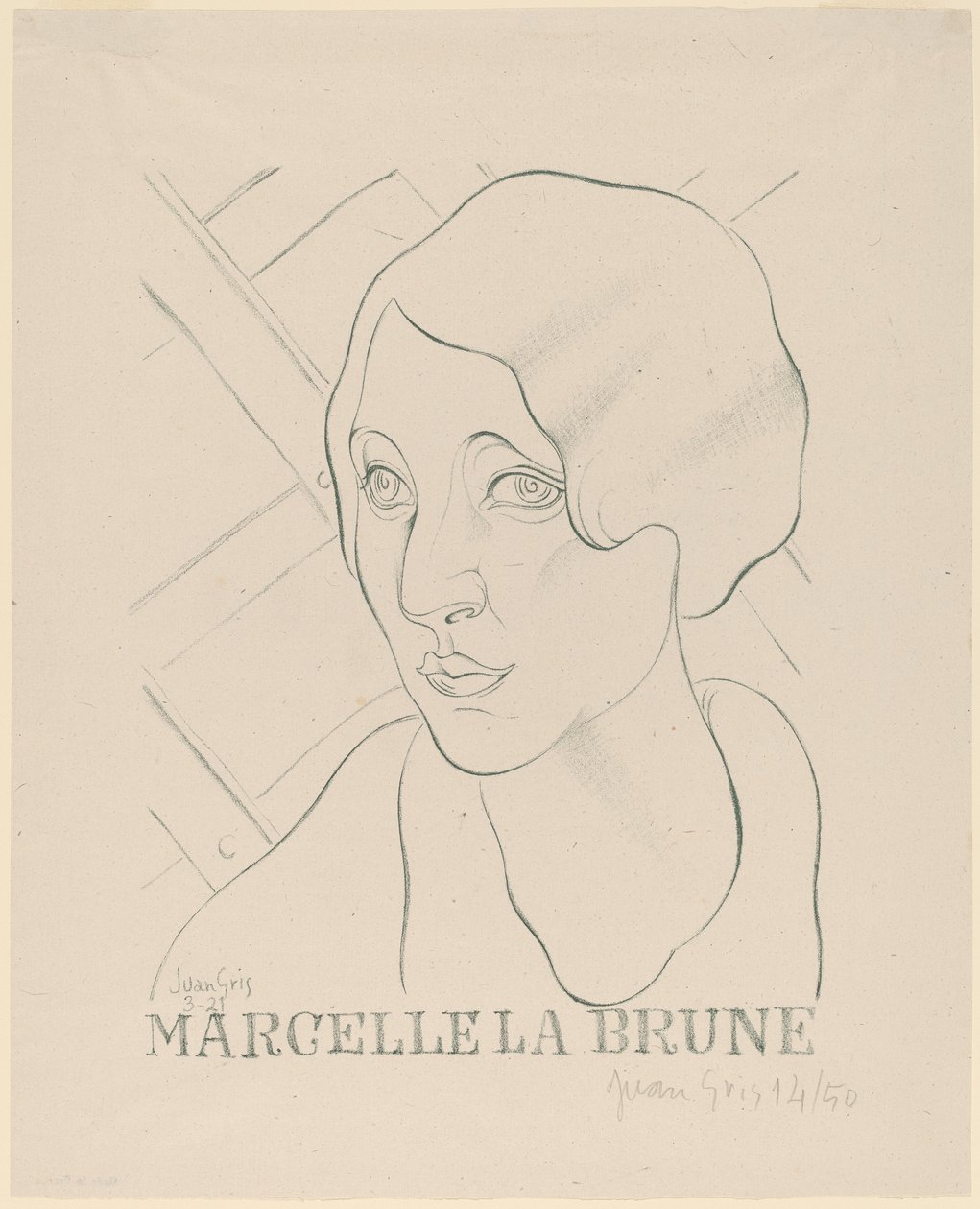 Marcelle de Bruine door Juan Gris