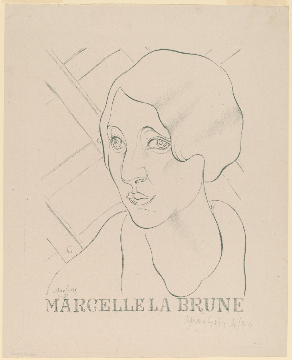 Marcelle de Bruine door Juan Gris