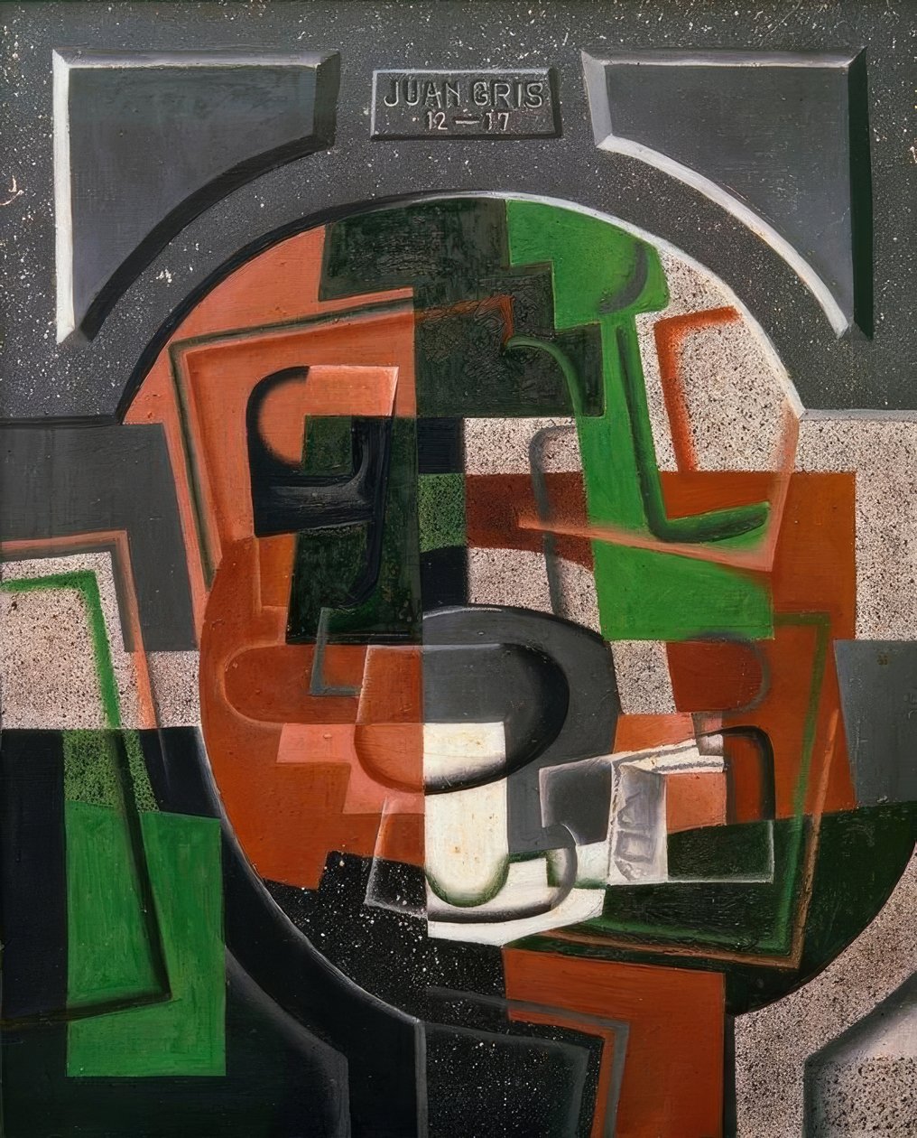 Stilleven met plaat door Juan Gris