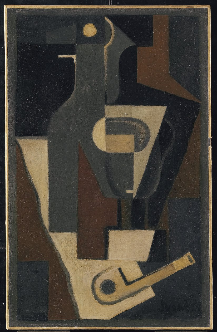Stilleven met pijp, 1918 door Juan Gris