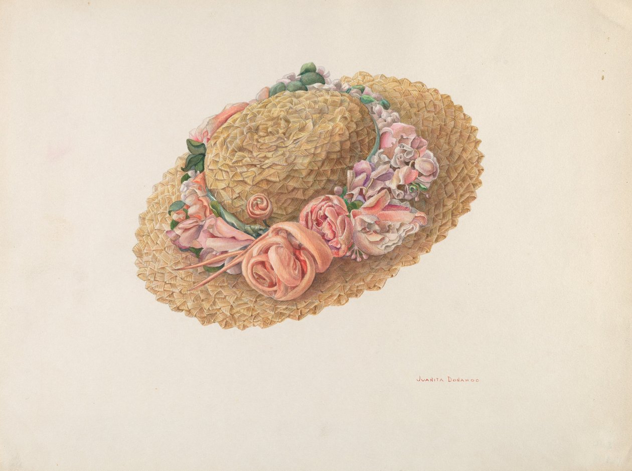 Hoed, ca. 1941 door Juanita Donahoo