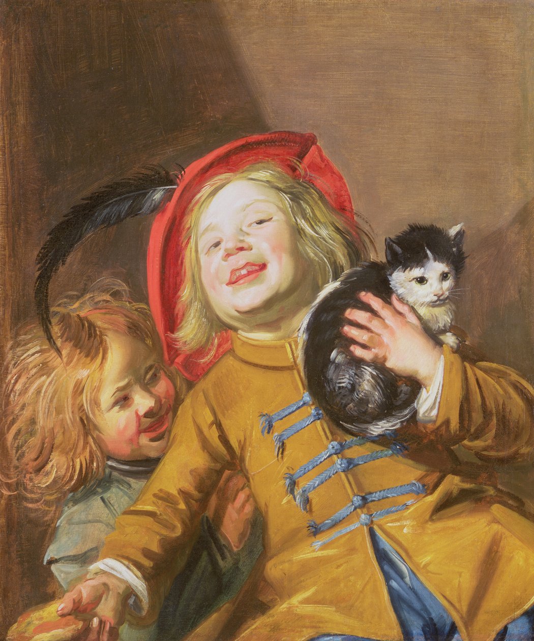 Lachende kinderen met een kat, 1629 door Judith Leyster
