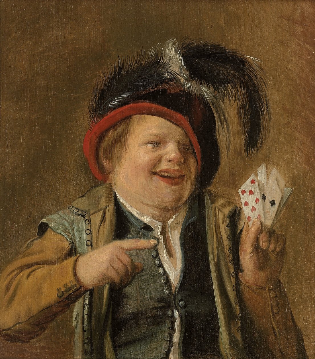 Een kaartspeler door Judith Leyster