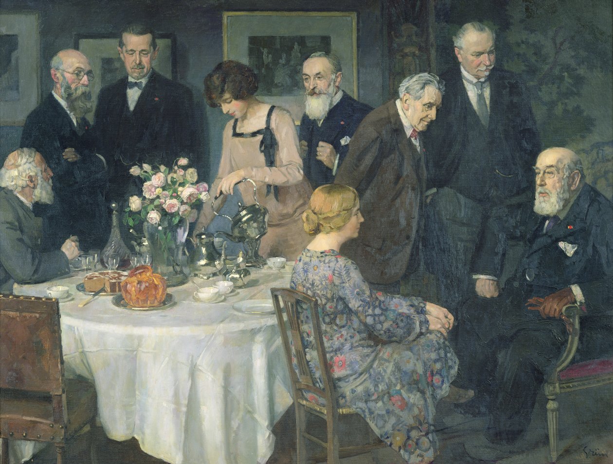 Een groep kunstenaars, 1929 door Jules Alexandre Gruen or Grun