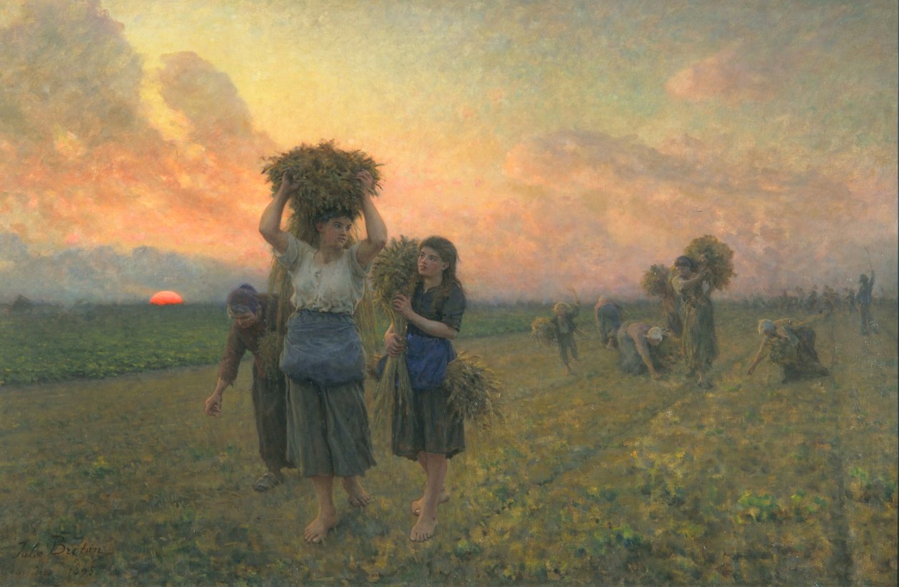 De Laatste Aren, 1895 door Jules Breton